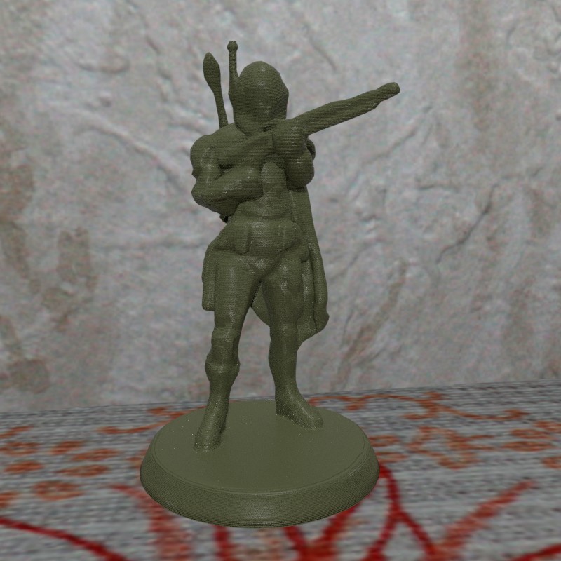 Action Figure DND Miniature Mandalorian Style, Nosupport, FDMready, Fastprint, Figurine,TTRPG