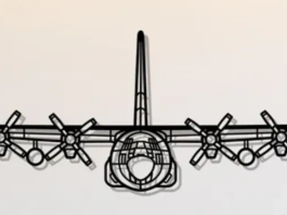 C-130 H Hercules Front Wall Art