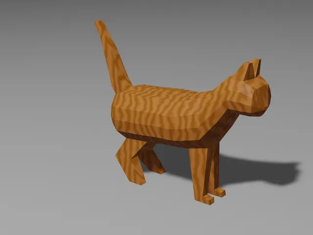 Lowpoly cat model