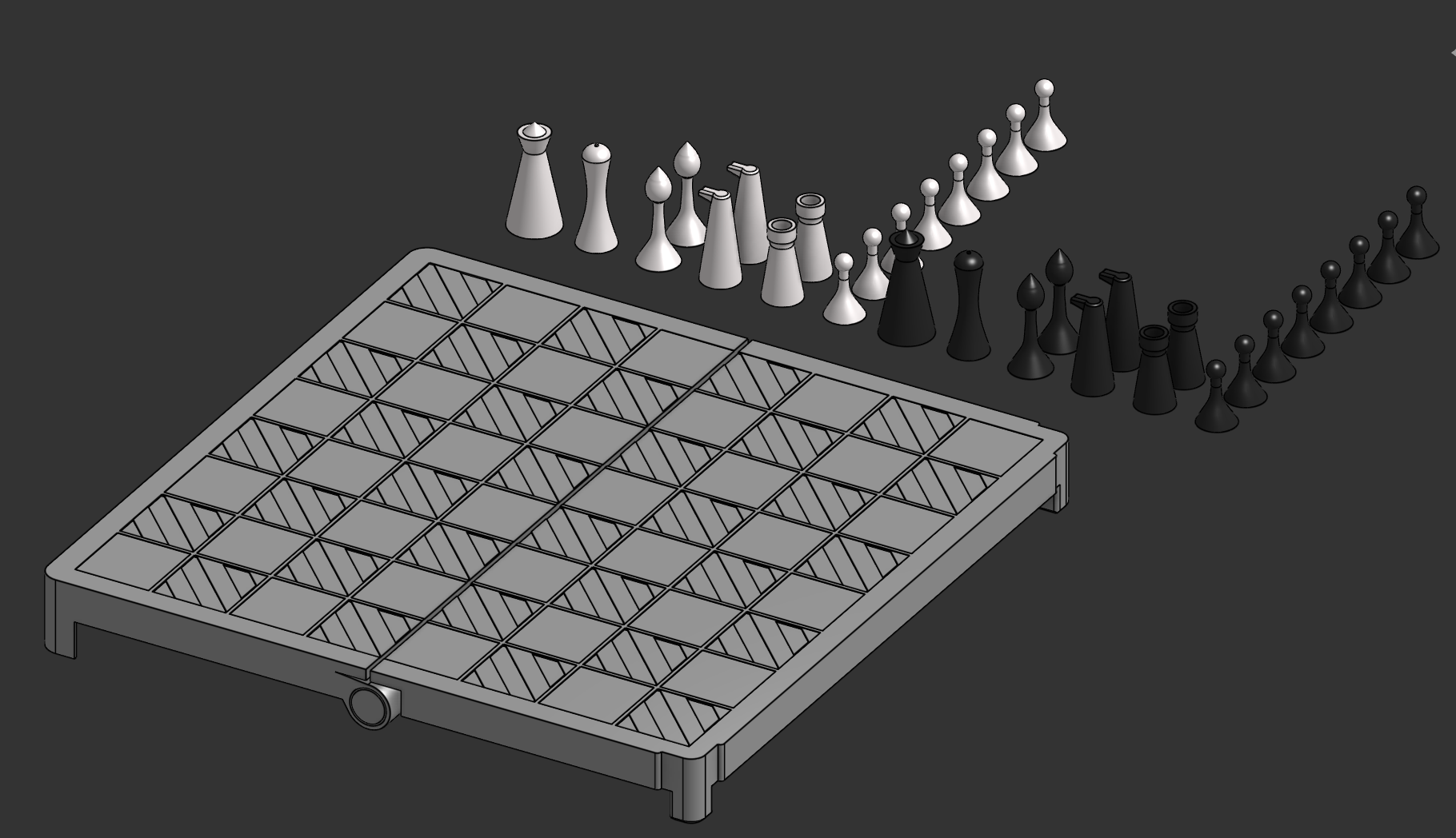 Minimalist Folding Chess Set