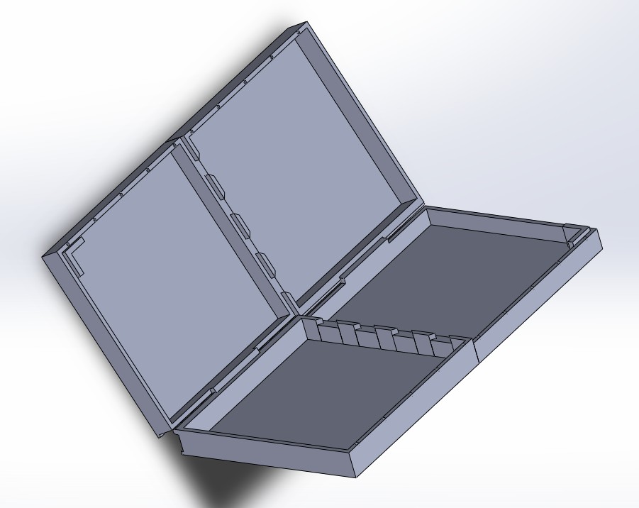 Magnetic Locking, Folding Chessboard with Storage