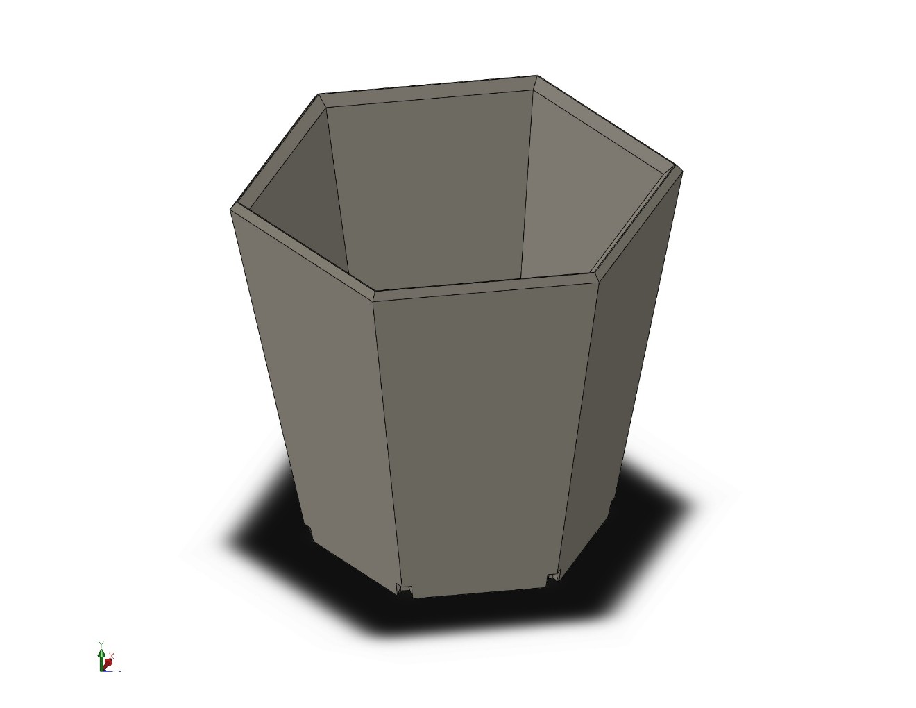 Miniatura 2 do modelo 3D Hexagonal Planter