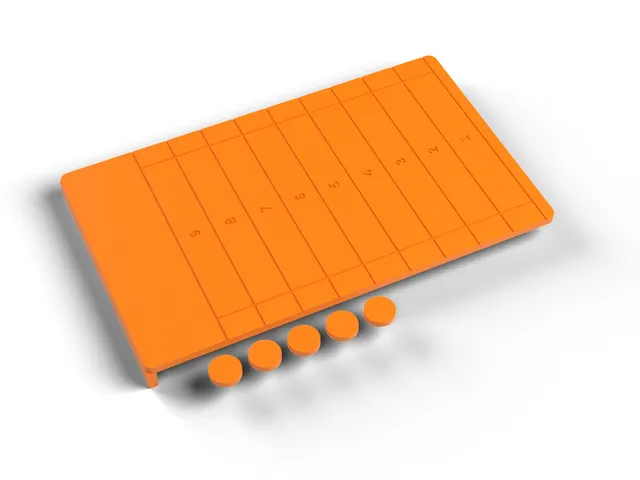 Shove Ha'penny Board - Table-Top Pub Game with Five Discs, No Supports (OpenSCAD)