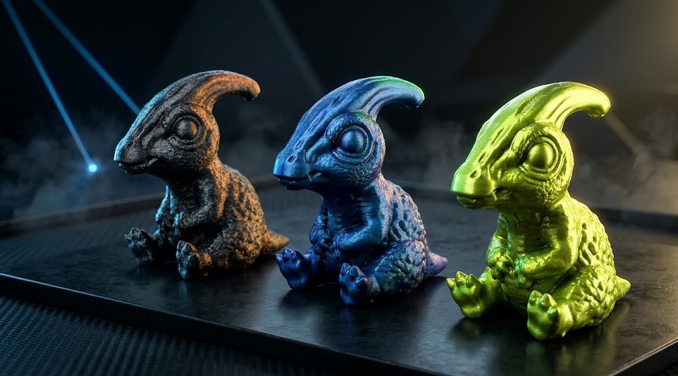 Mini Parasaurolophus 3D Figurine - Cute Dino