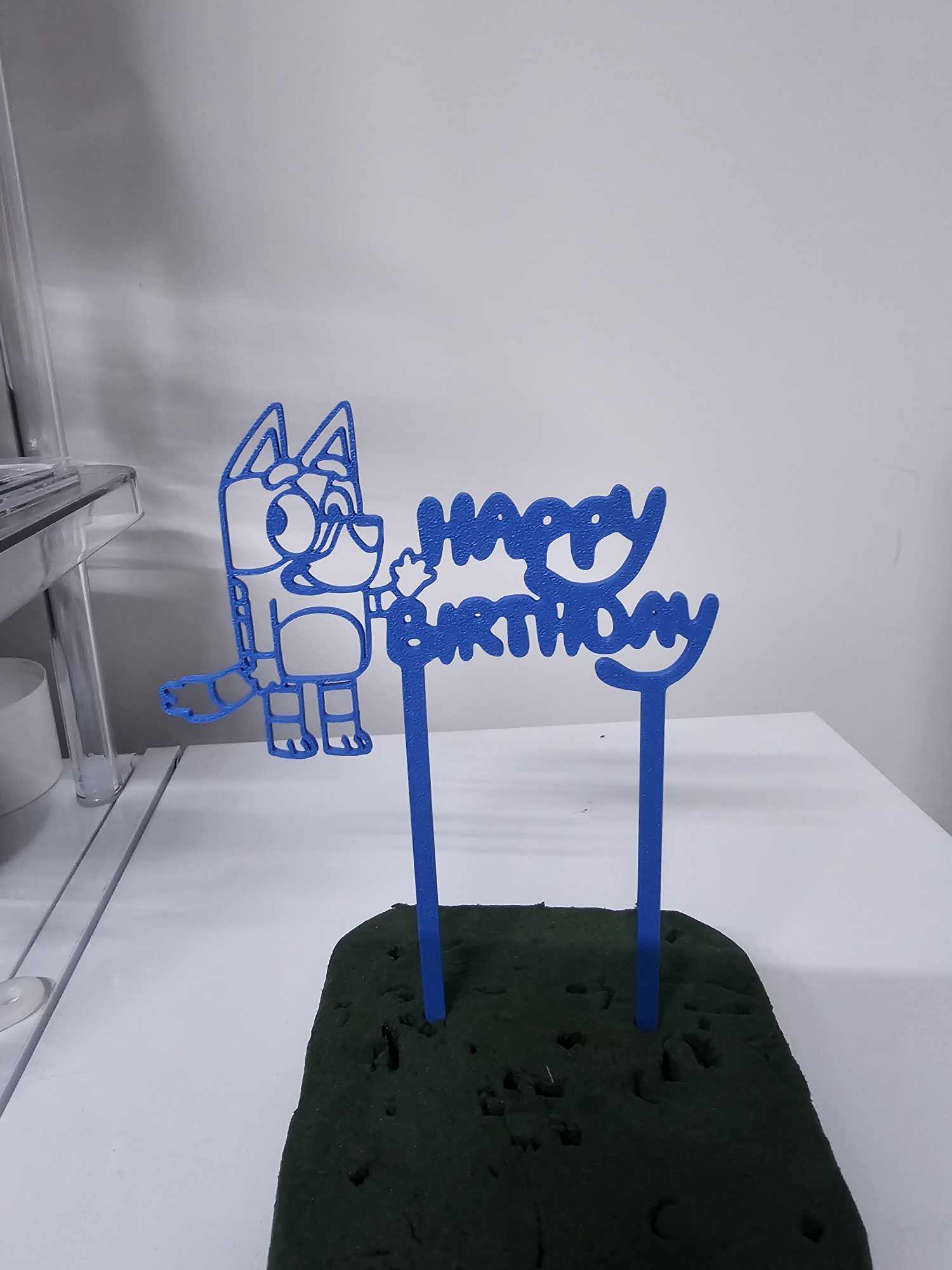 Bluey happy birthday single colour
