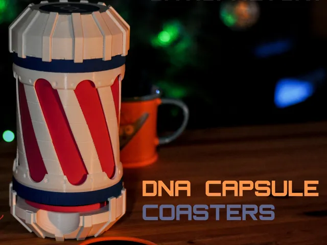 Satisfactory DNA Capsule Coasters & Dispenser