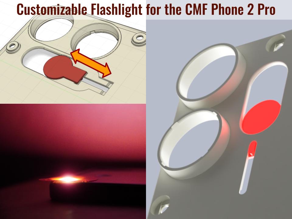 CMF Phone Cover flashlight customization 3D model thumbnail
