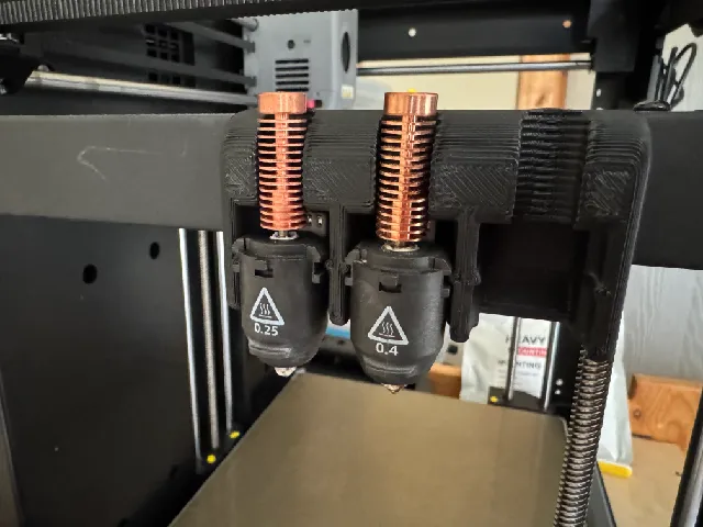 HOTEND HOLDER for Flashforge Adventurer 5M / 5M Pro (remix with larger cutouts and provision for magnets)