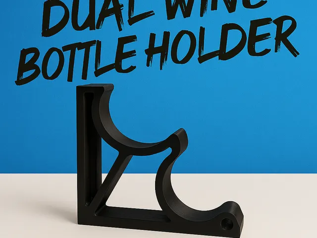 Dual Wine Bottle Holder – Horizontal Rack for 2 Bottles | Minimalist Display & Storage (3cm/6cm/9cm Versions)