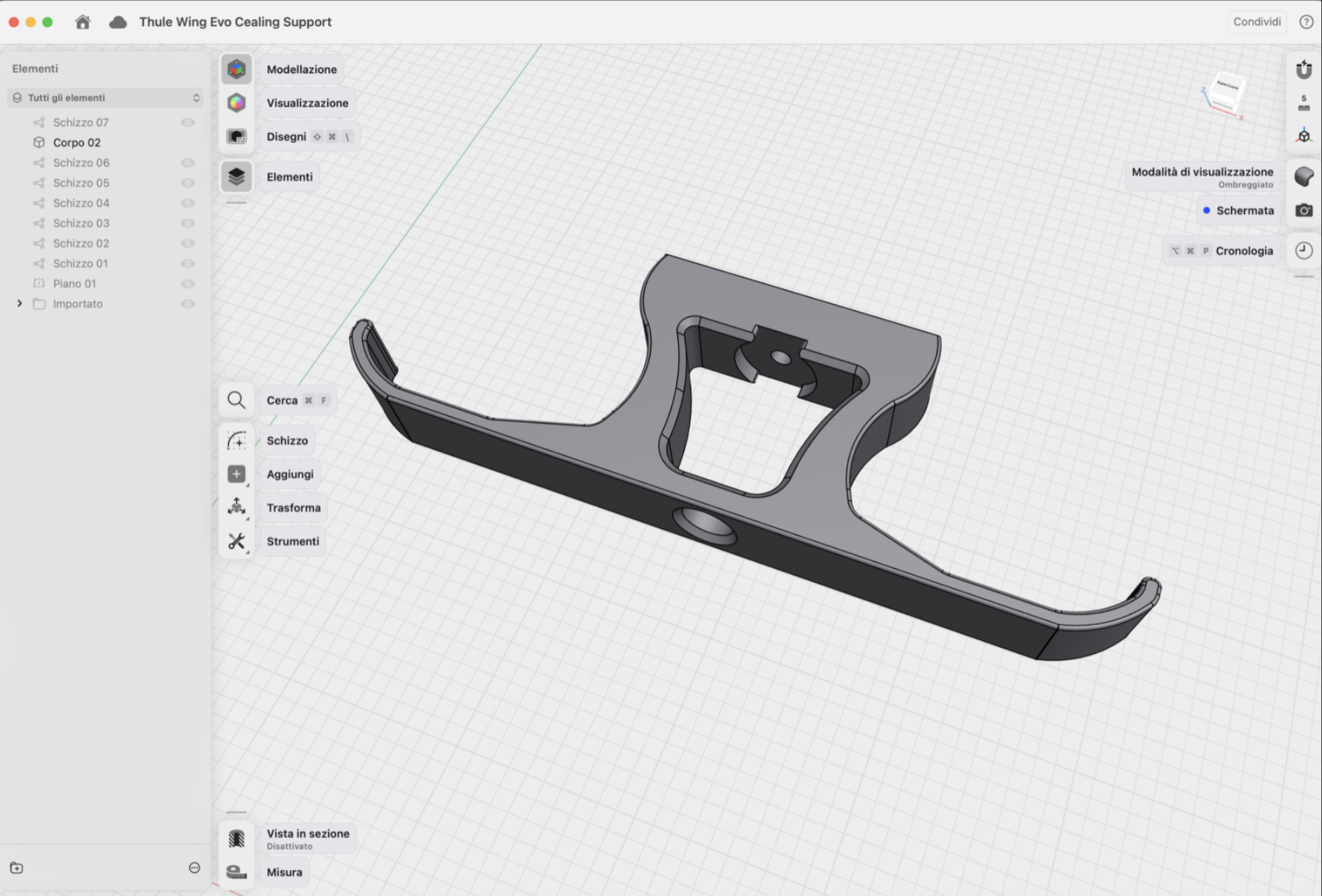Supporto da soffitto Thule Wing Bar Evo