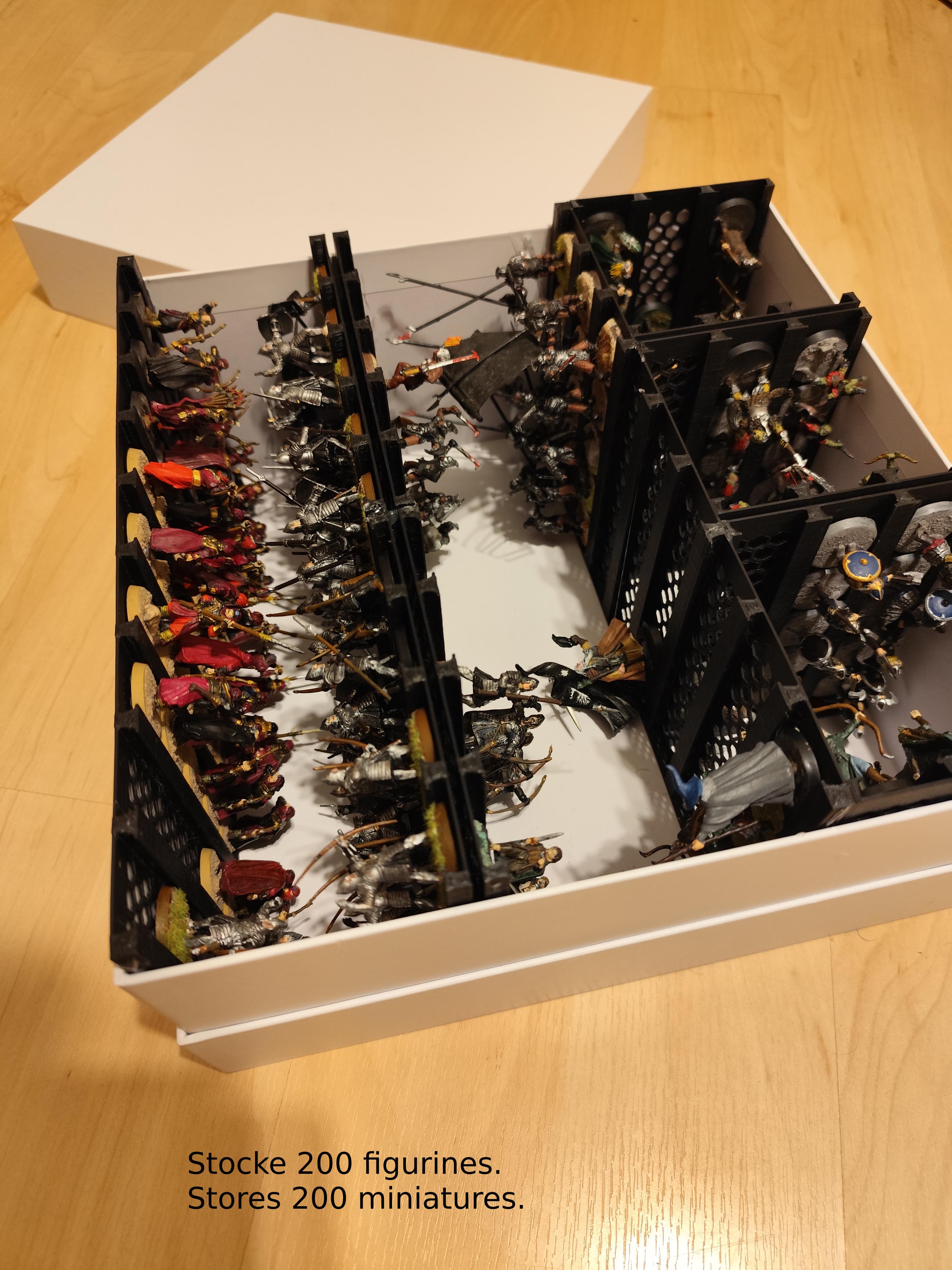 Ultimate customisable tray for miniatures transport & storage / Rangement pour figurines