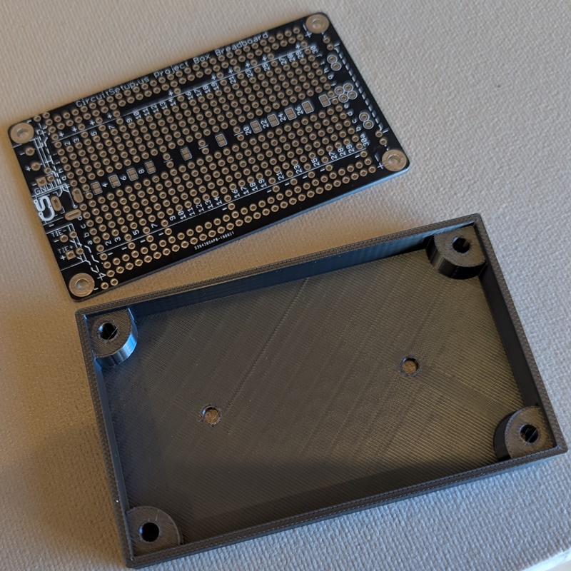 Microcontroller Wall / Surface Mount Enclosure for CircuitSetup Solderable Breadboard — thumbnail 3