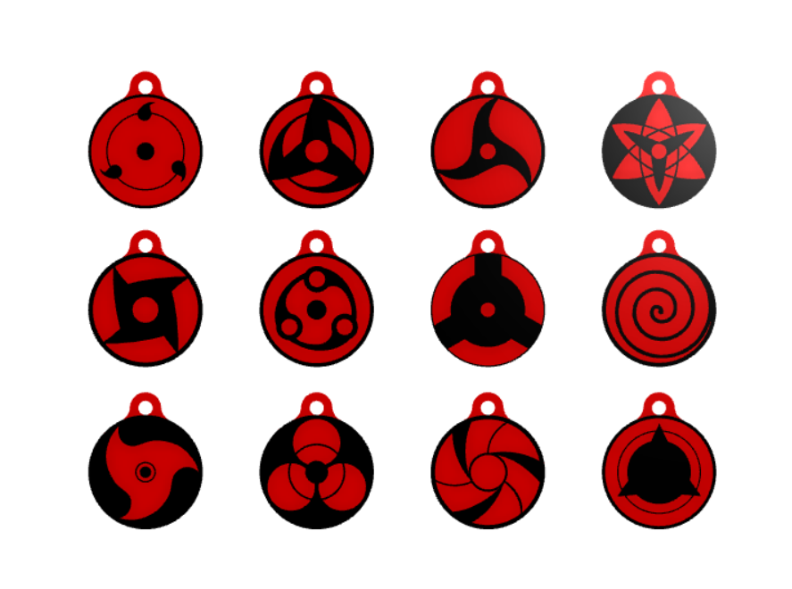 NARUTO EYE KEYCHAINS