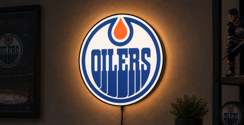 Edmonton Oilers  LED Light Box | Multi-Color 3D Printable STL
