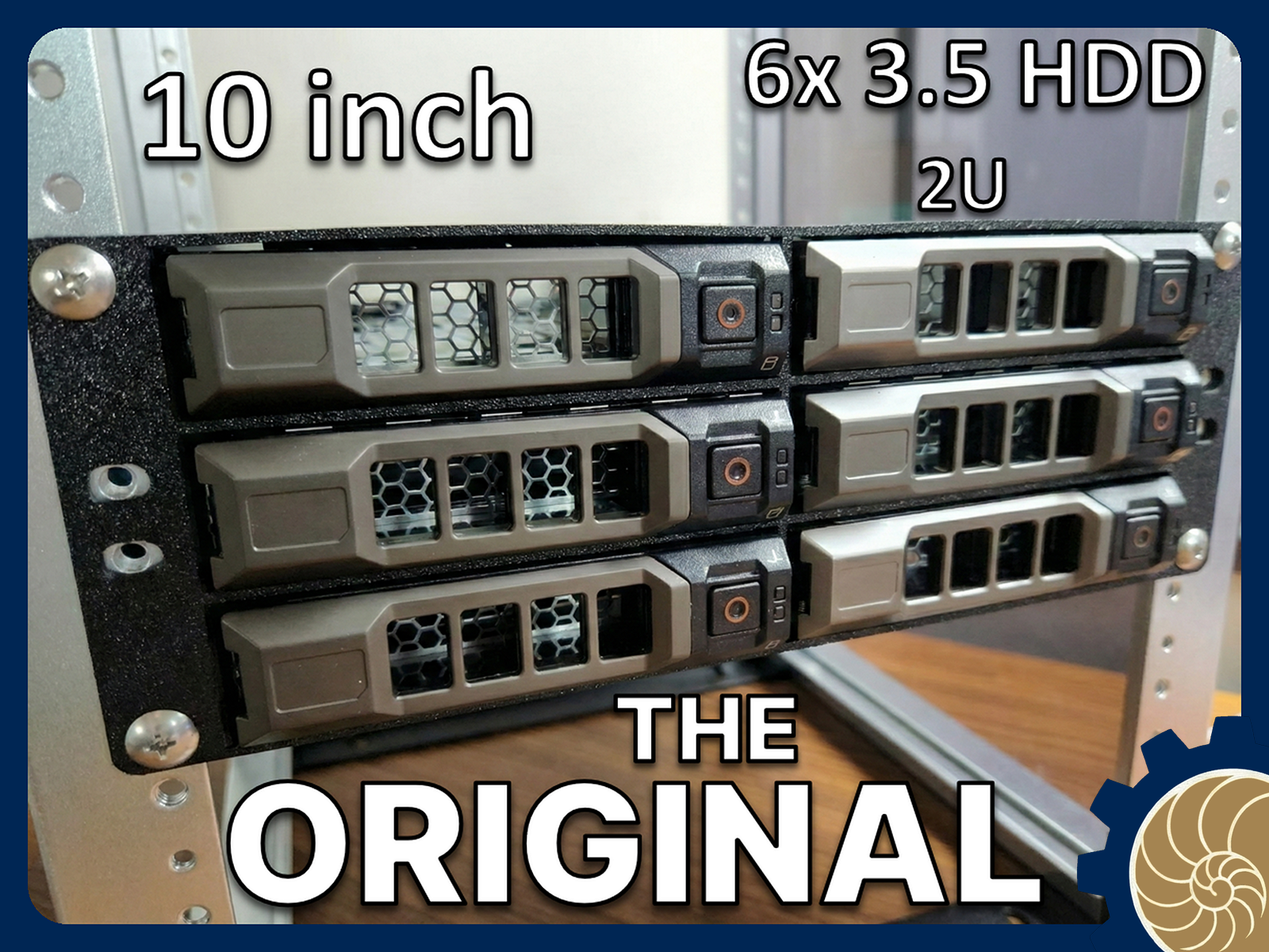 10 inch Rack 2U : 6 x 3.5 inch HDD - HOT SWAP !