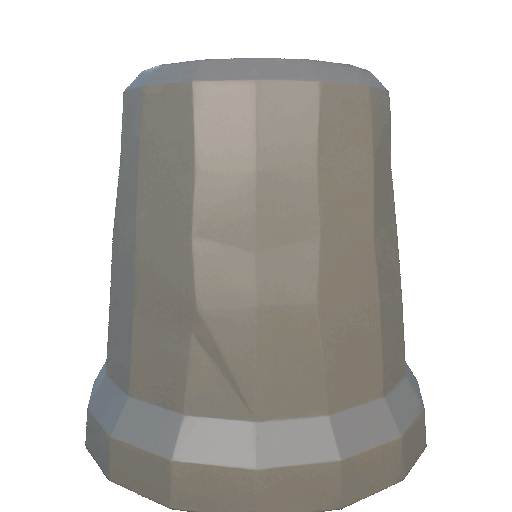 Low Poly Thimble 3D Model — miniatura 2