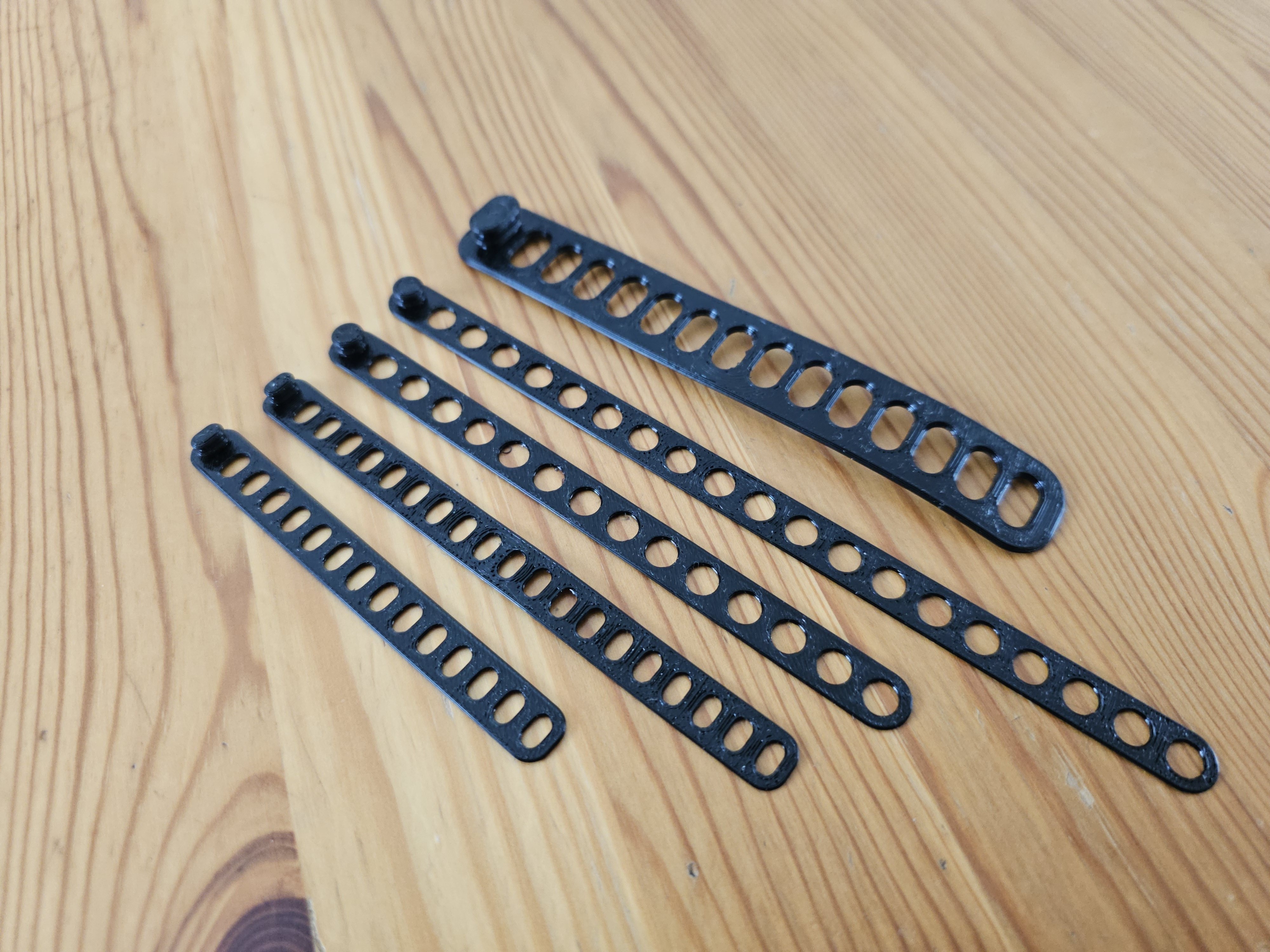 Cable ties, adjustable & modular
