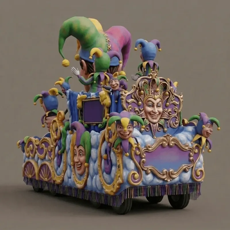 Mardi Gras - Traditional Jester Float by Model Magic | Download free ...