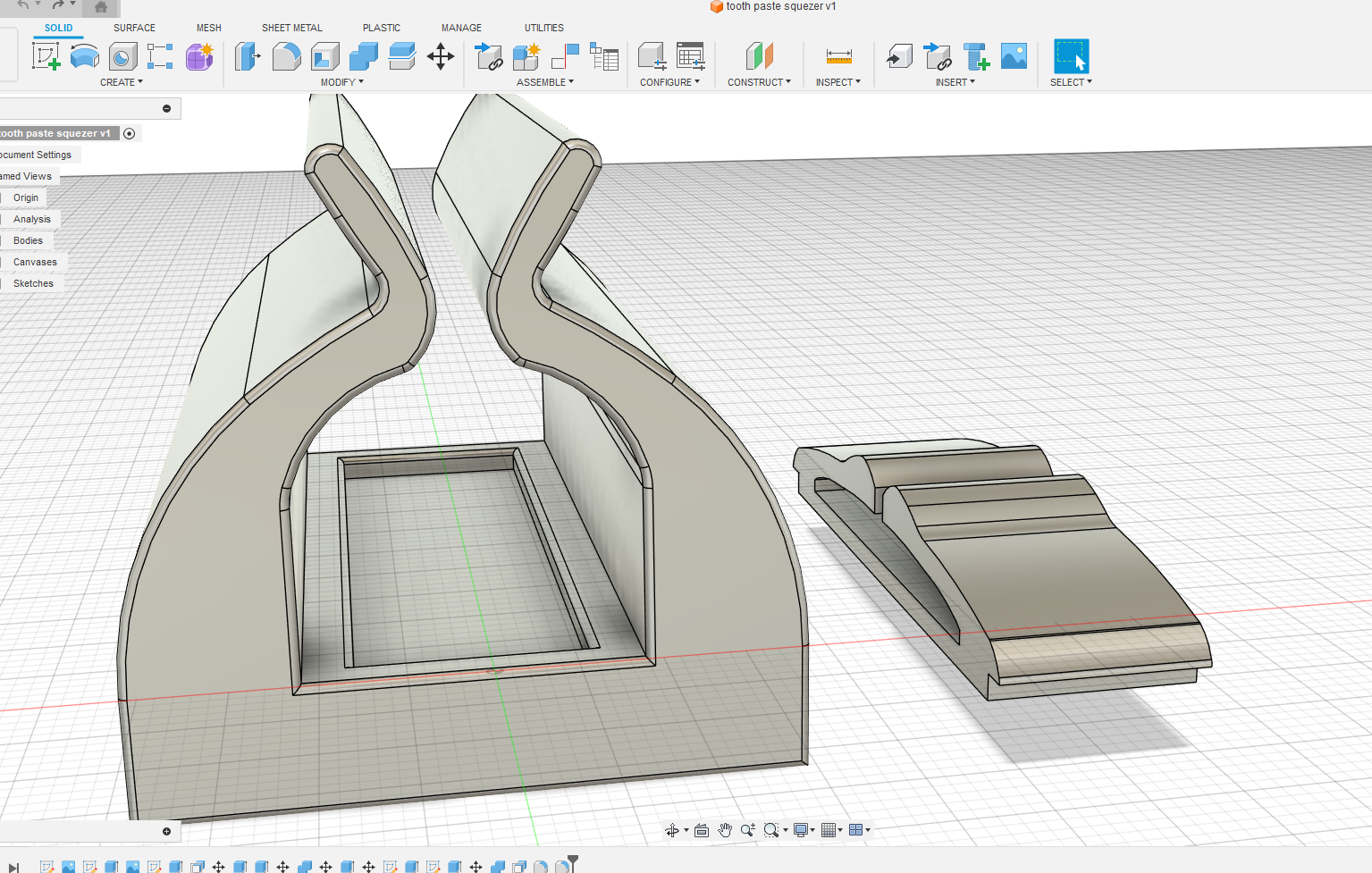 Miniatura 2 do modelo 3D toothpaste squeezer v2