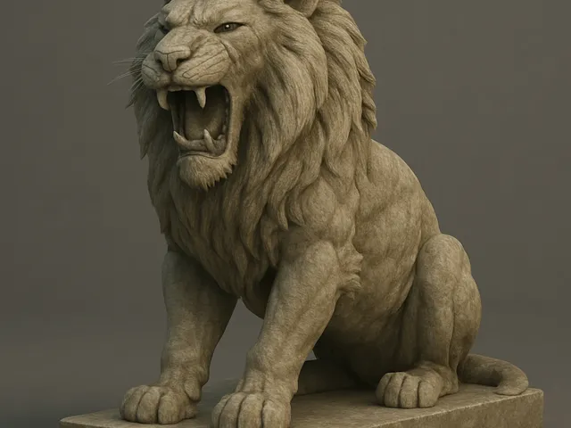 Fierce Lion Statue