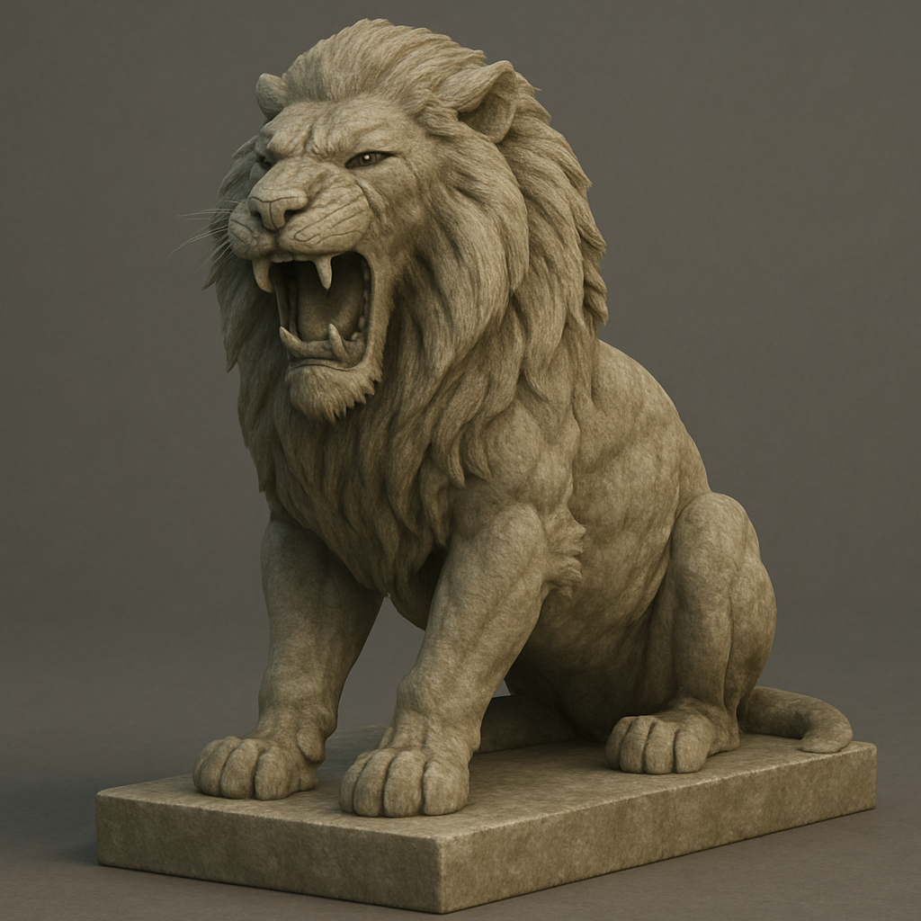 Fierce Lion Statue