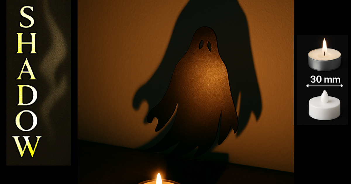 Shadow Art - Ghost by SwotariCZ | Download free STL model | Printables.com - 3D model önizlemesi
