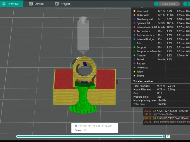 filament guide for sceoan windstorm s1 or any generic printer v2