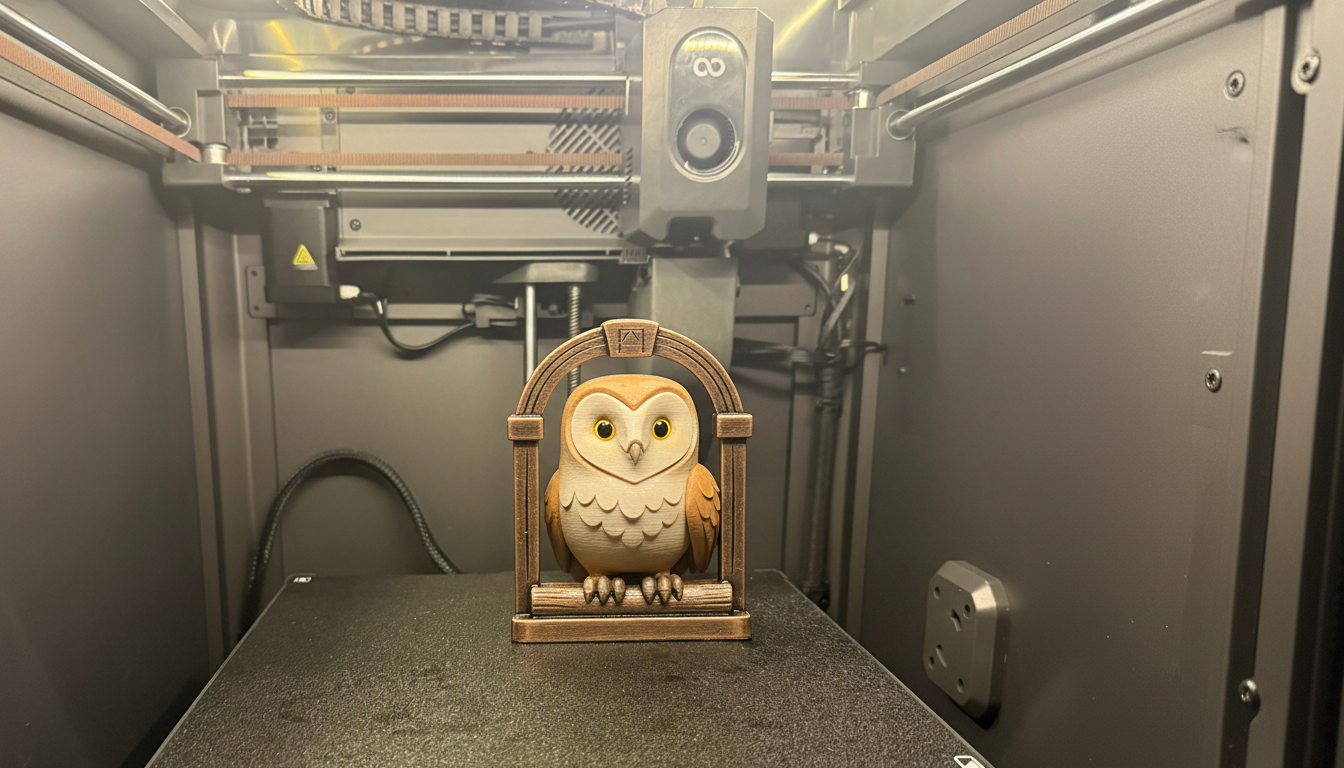 Cute Owl Perched - Wise Woodland Friend