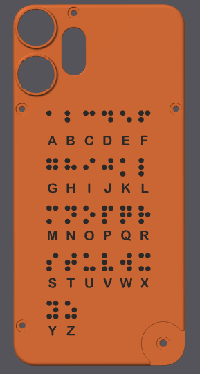 Universal Cover CMF phone 2 sistema braille