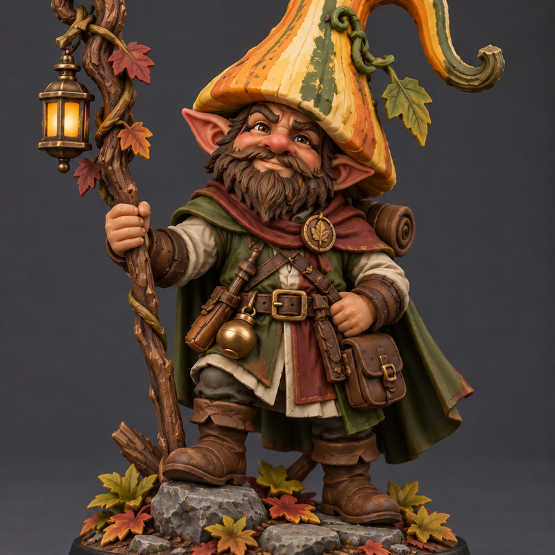 Fall Gourd Gnome D&D 2 by Karma Art | Download free STL model ...