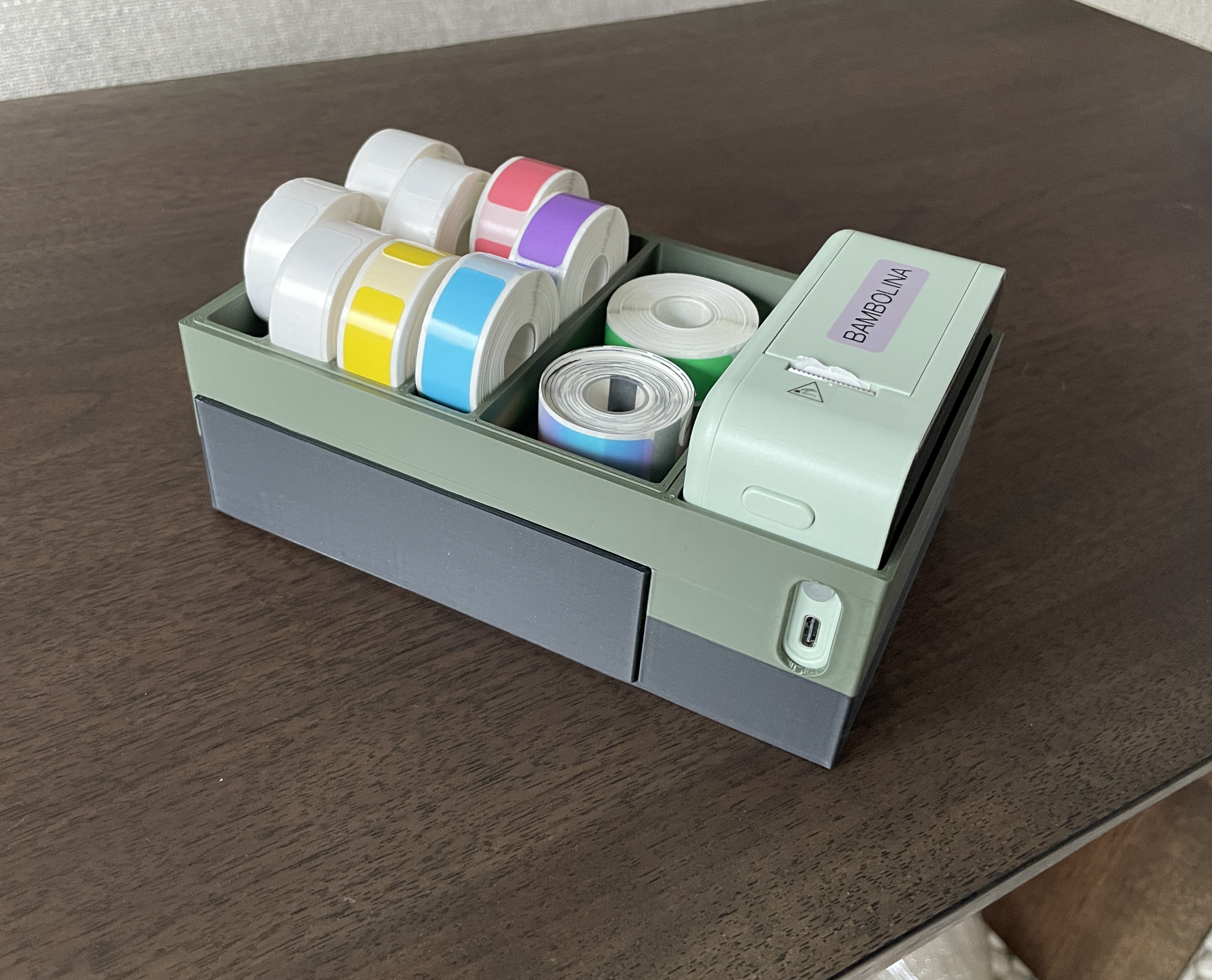P15 Label Printer Storage Box – Modular Organizer for Thermal Label Rolls (from Aliexpress / Temu)