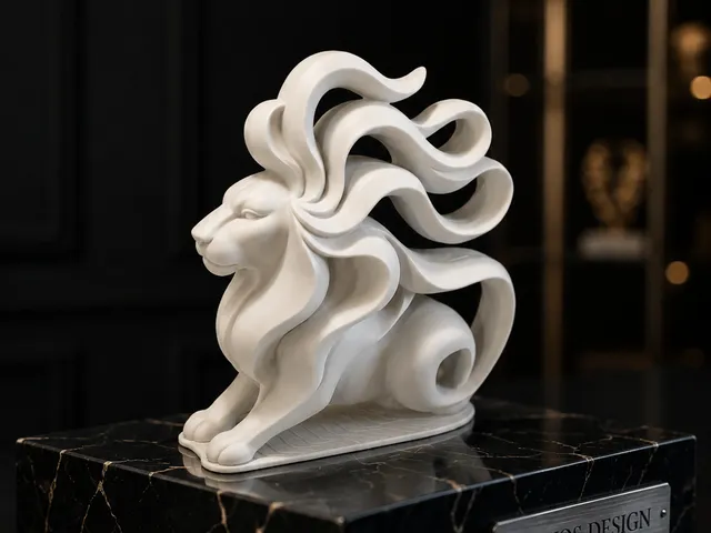 Abstract Zodiac Leo Statue