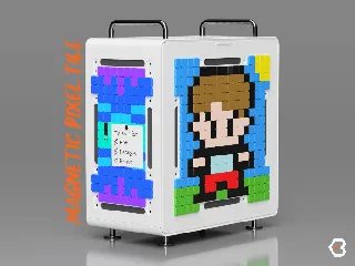 Magnetic Pixel Tile for Cooler Master Cube 540 by 3D KIMBA