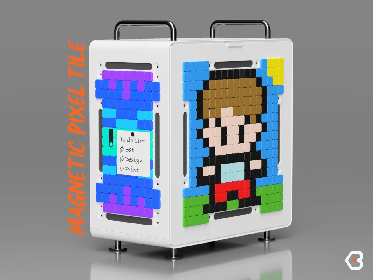 Magnetic Pixel Tile for Cooler Master Cube 540 by 3D KIMBA