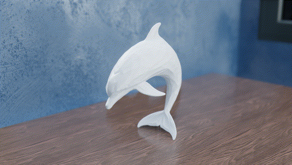 Miniatura 3 do modelo 3D Low Poly Dolphin