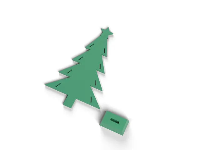 Money Gift Tree - Christmas Tree for Folded Banknotes and Gift Cards, No Supports (OpenSCAD)