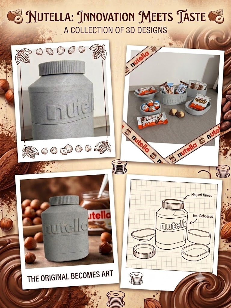 Nutella‑Inspired” Breakfast Set – Minimal, Cute, and Designed for Everyday Use