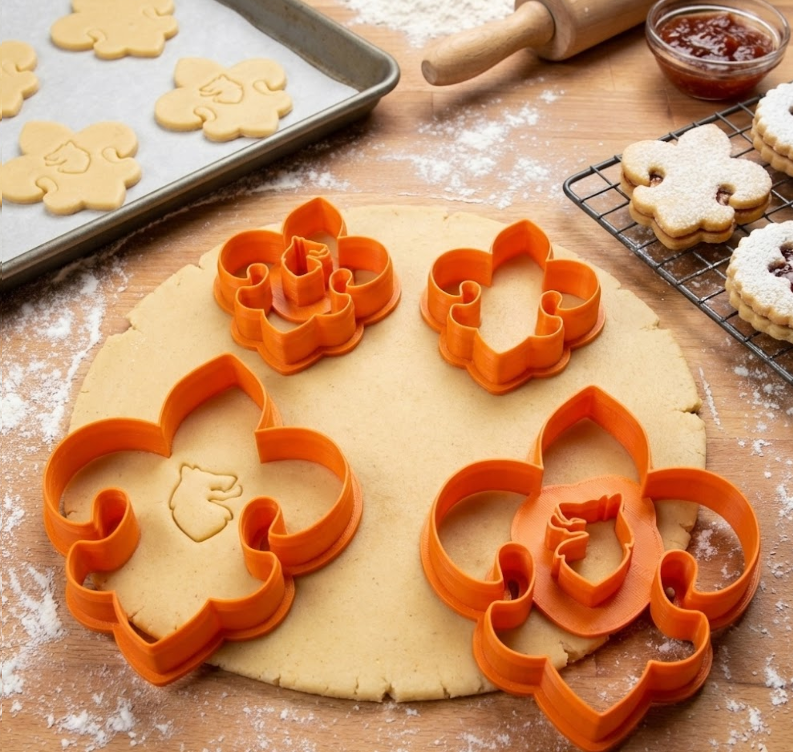 Scout Fleur-de-lis Cookie Cutter Set | Skautská lilie - sada vykrajovátek