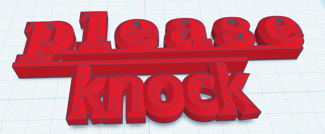 Please knock sign