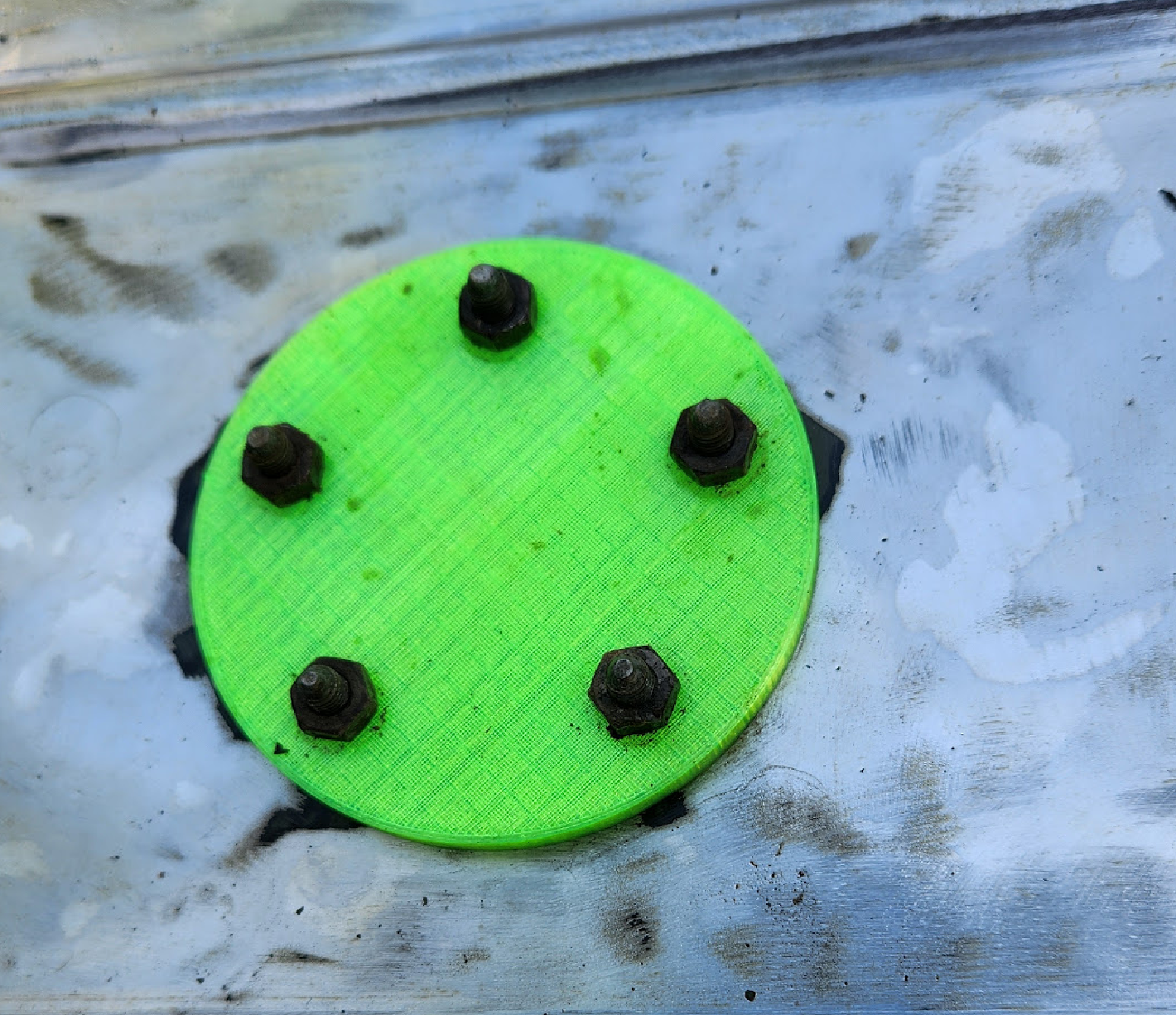 Fuel Tank SAE 5 Bolt plug block off plate