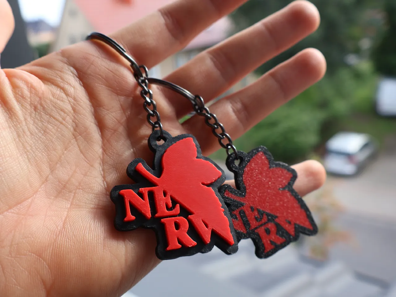 NERV Keychain Neon Genesis Evangelion by Drak | Download free STL