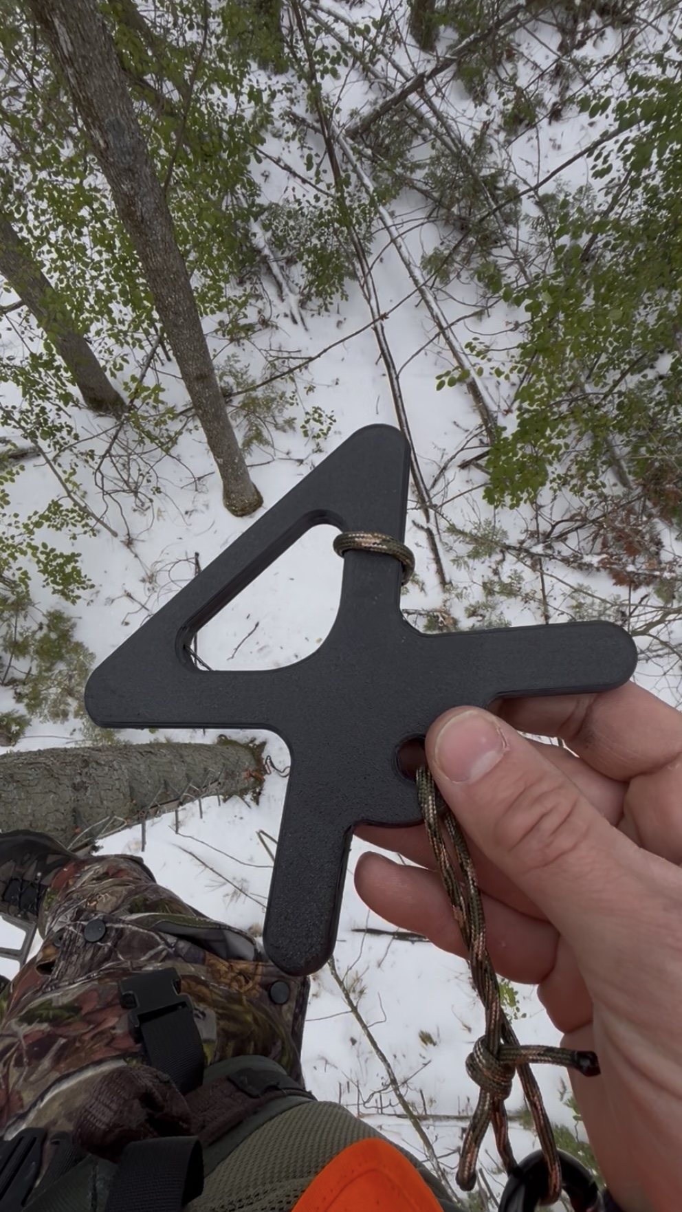 Tree Stand Pull-up Rope Winder for Bow and Gun Hunting