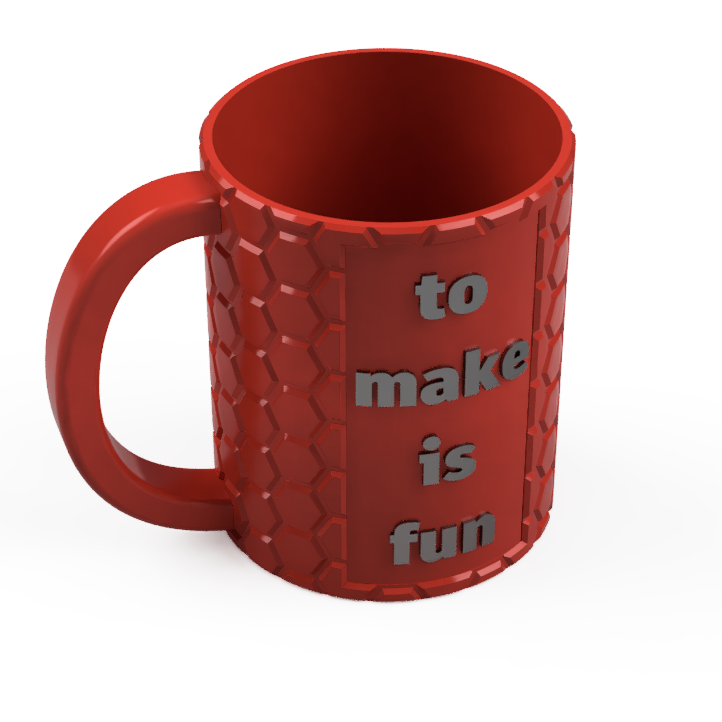Drinking cup with hexagon pattern — miniatura 2