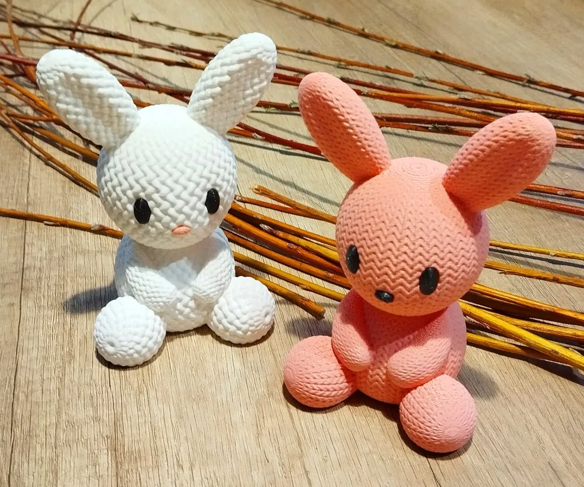  Puddlesea Bunny 新品タグ付き Easter Crochet/Weaved Bunny by Joe Paradise | Download free STL
