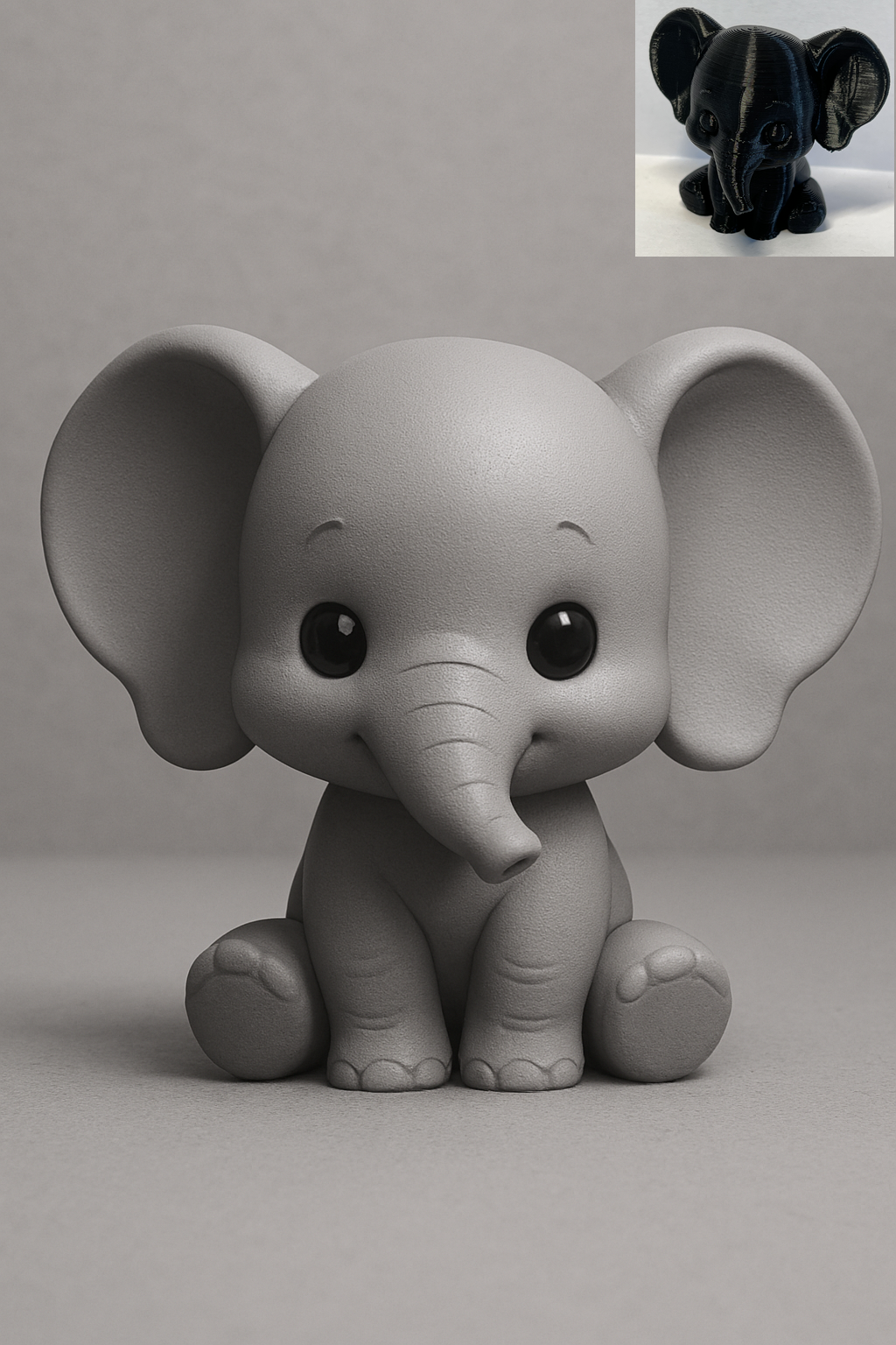 Cute Sitting Elephant 3D model by Ninomalbinho