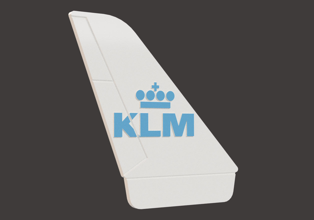 KLM Royal Dutch Airlines - Airplane Tail coaster, keychain
