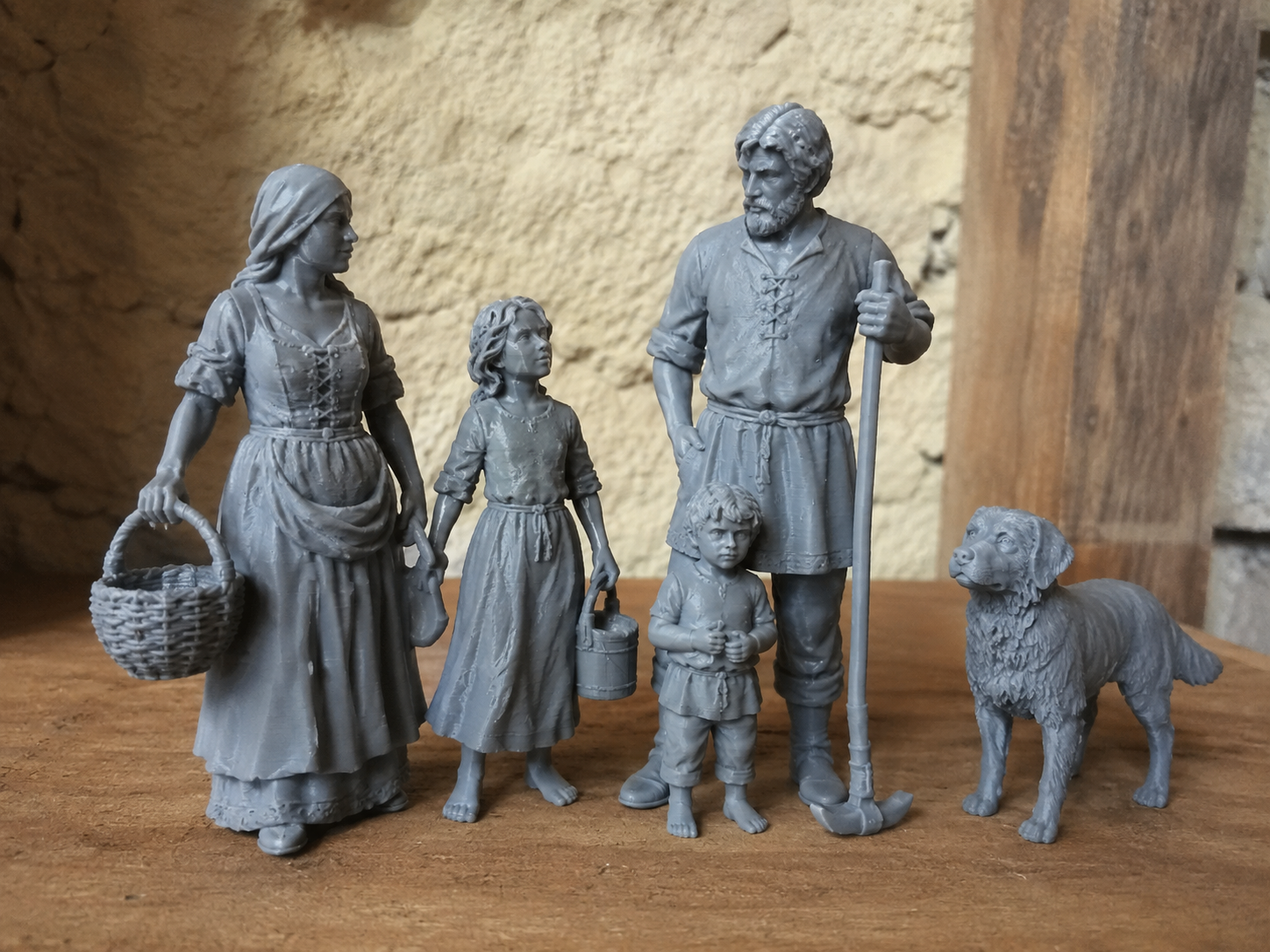 Mittelalter Bauernfamilie/Medieval farming family