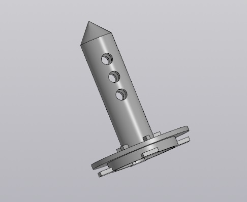 The needle for opening the stopper 3D model
