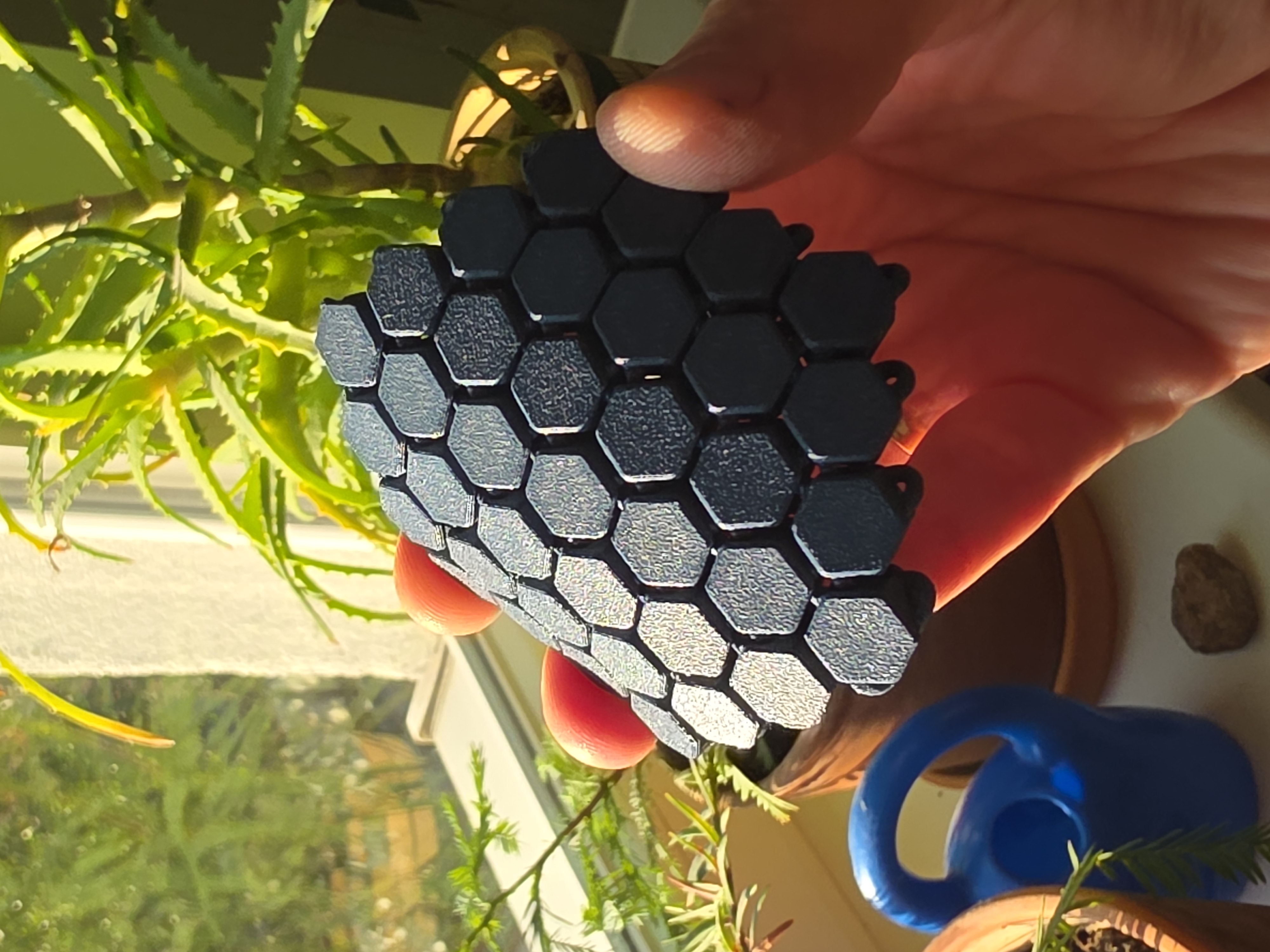 flex-hex fabric - print-in-place and snap-fit double-sided