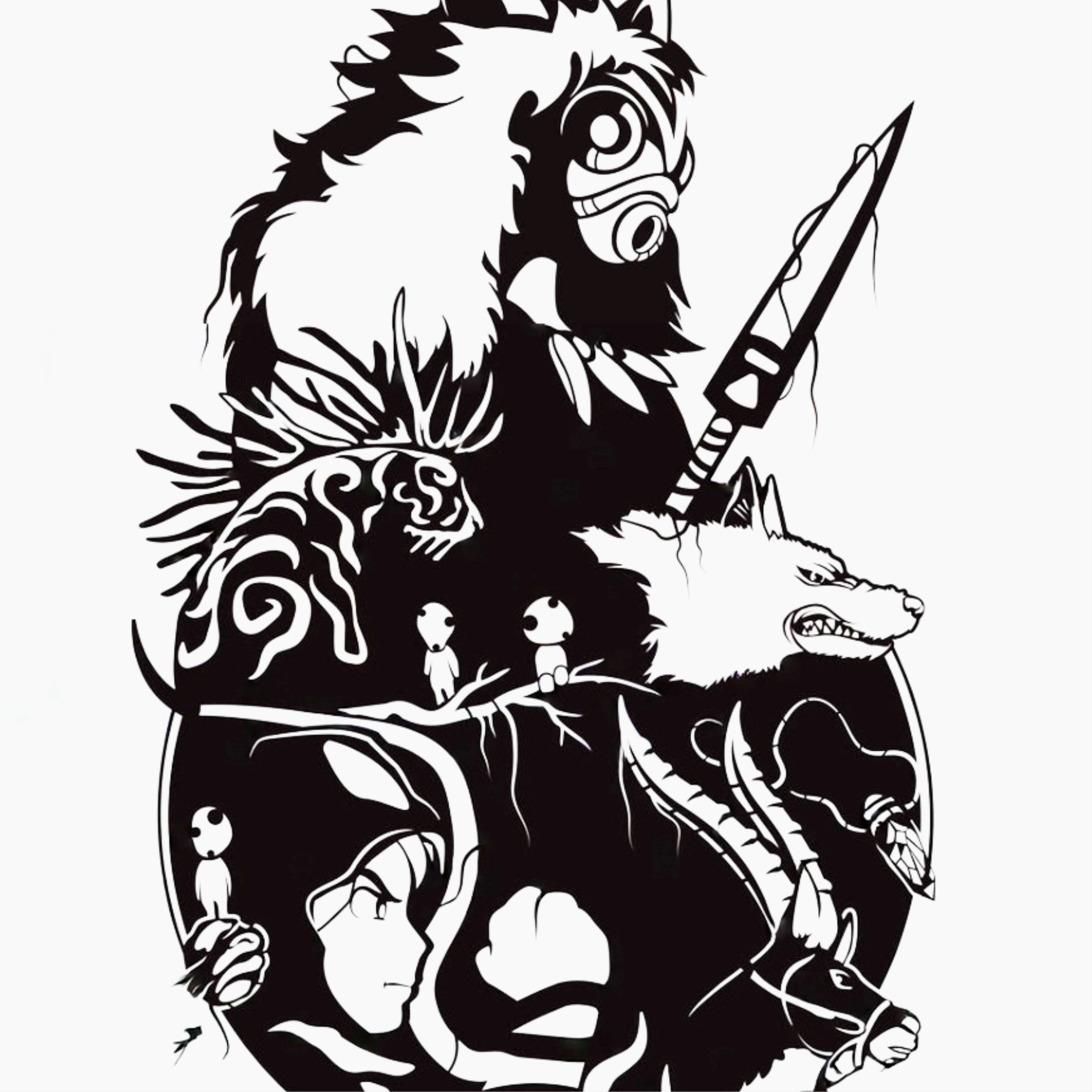 Princes Mononoke tile 20x20x0.45cm